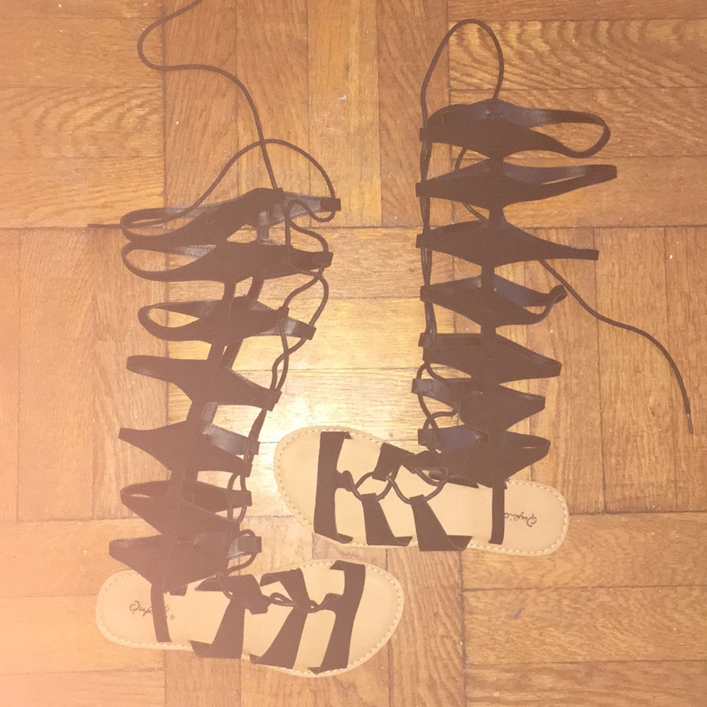 Lace up gladiator sandals